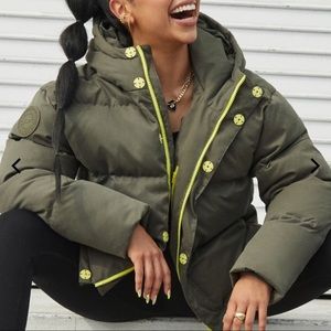 Fabletics jacket olive green size small
